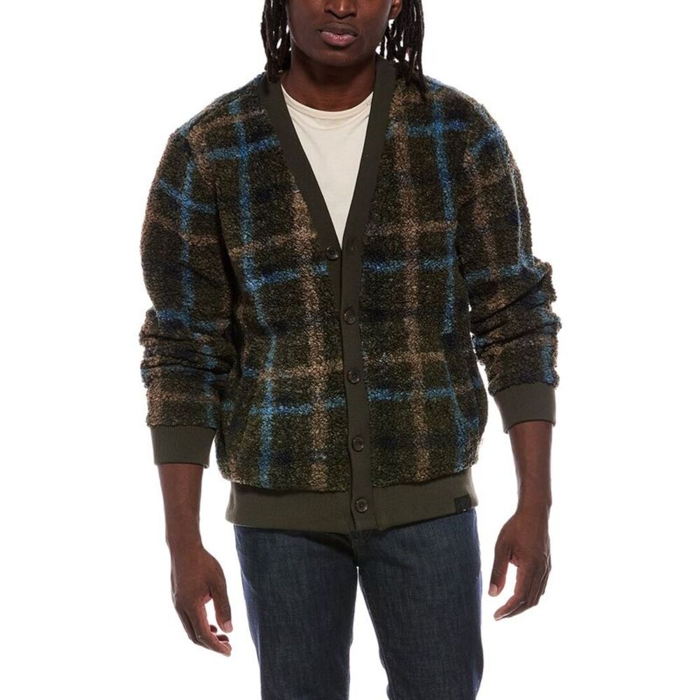 Scotch & Soda Mens  Sherpa Cardigan, Brown
